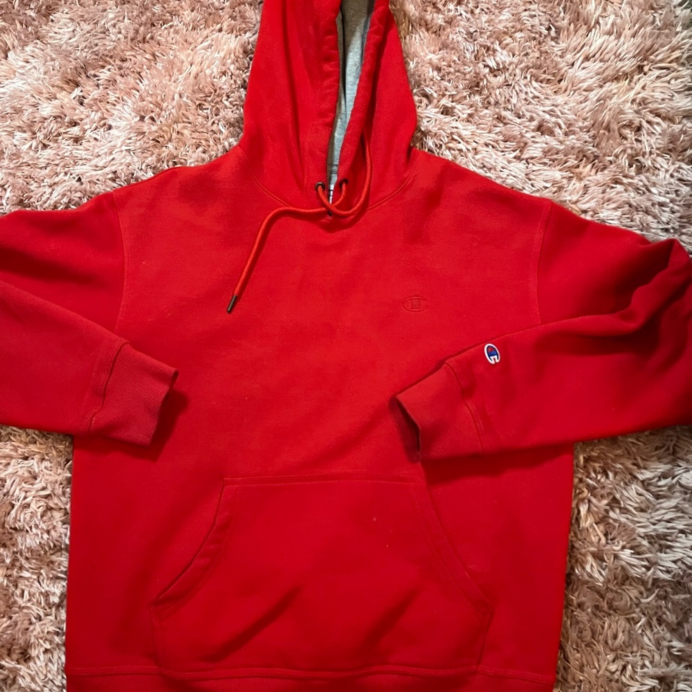 Champion Mens Medium Red Hoodie